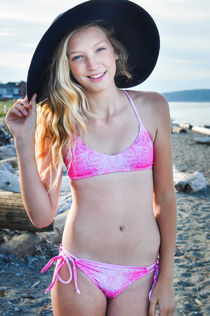 Beautiful blonde teen